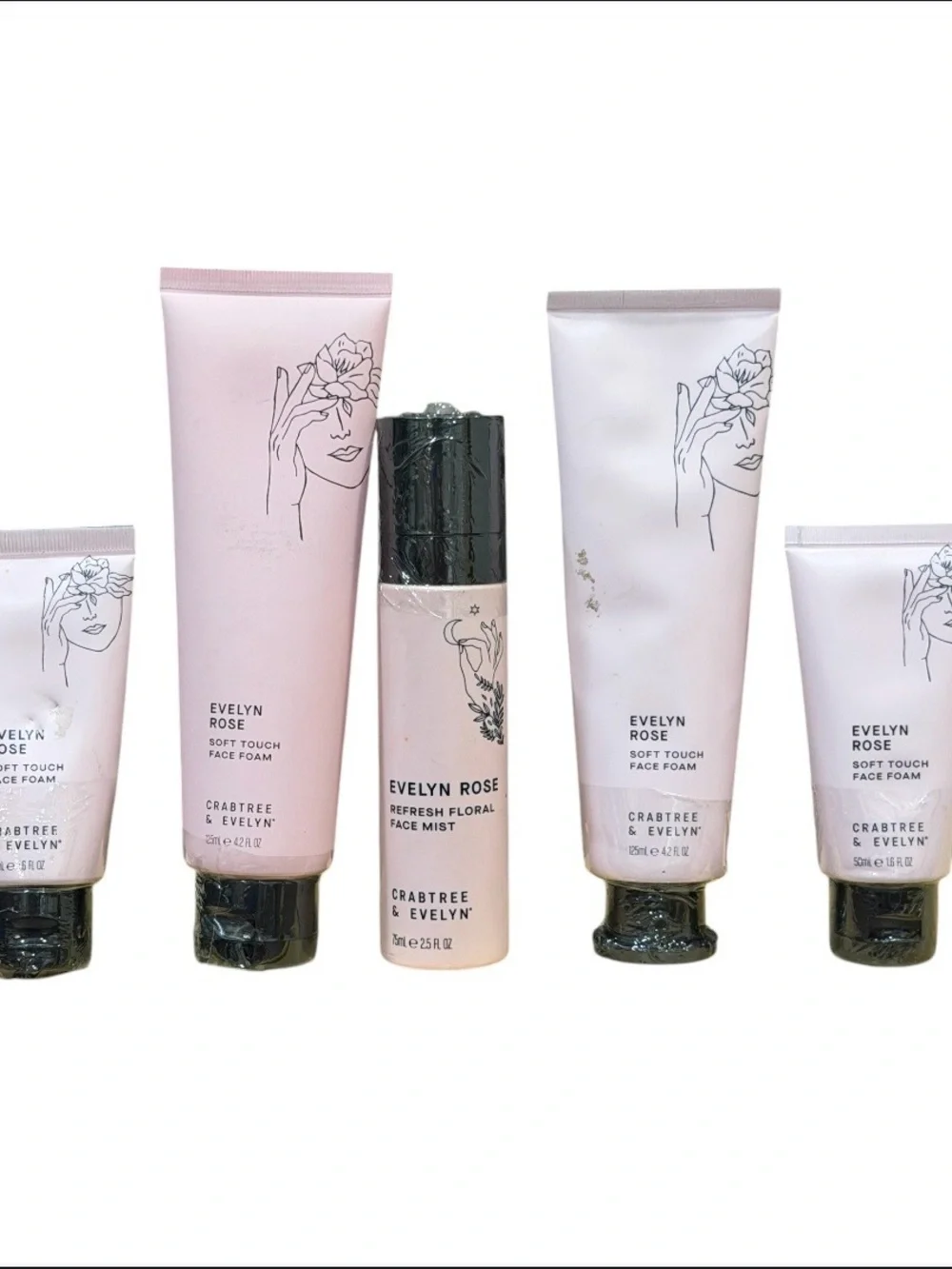 Crabtree & Evelyn Rose 2 Soft Touch Face Foam & 1 Refresh Floral Face Mist NEW